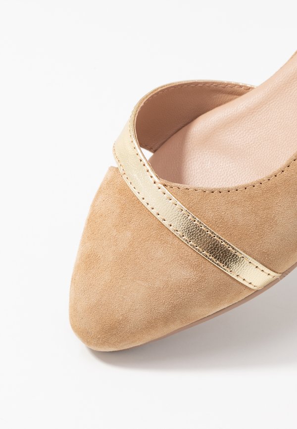 LEATHER  - Ballet pumps - beige3