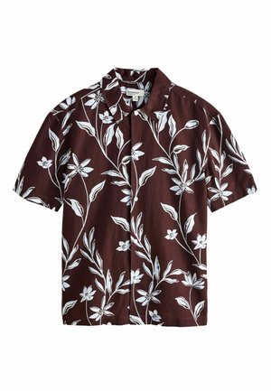 REGULAR FIT - FLORAL PRINT SHORT SLEEVE  - Hemd - brown