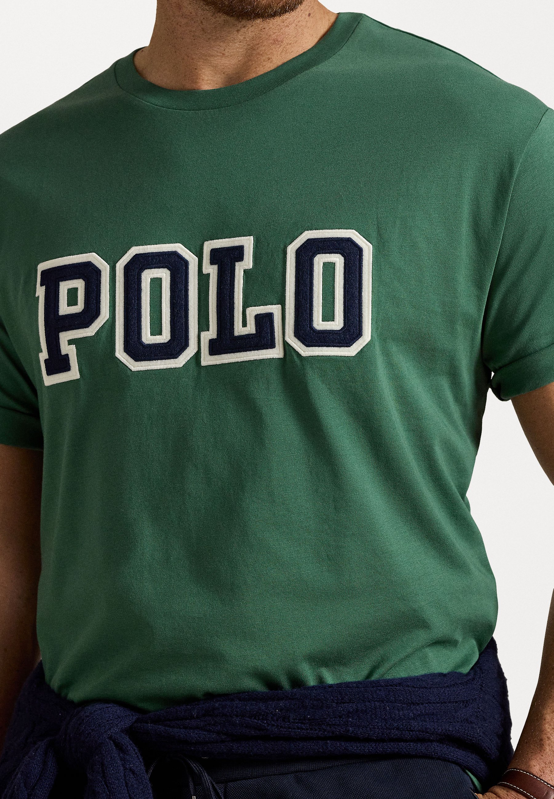 Tシャツ・カットソー RALPH LAUREN Logo-detail Short-sleeved T-shirt Green Polo Ralph Lauren Big & Tall LOGO JERSEY T-SHIRT - Print T