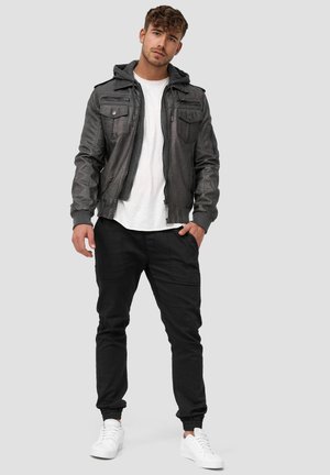 AARON - Faux leather jacket - raven