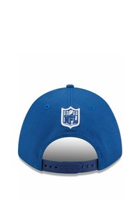 Blaues Basecap mit strukturiertem Design. Besticktes NFL-Logo in Weiß, auf der Rückseite angeordnet. Verfügt über einen Plastik-Snapverschluss.