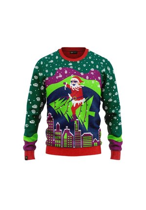 CHRISTMAS - FLYING SANTA - Strickpullover - green