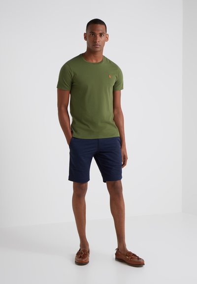 Polo Ralph Lauren CUSTOM SLIM FIT JERSEY CREWNECK T-SHIRT - T-shirt básica - supply olive