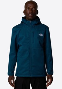 The North Face M QUEST HOODED SOFTSHELL - Giacca softshell - midnight petrol dark he