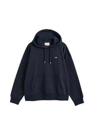 GANT SHIELD HOODIE - Sweatshirt - evening blue