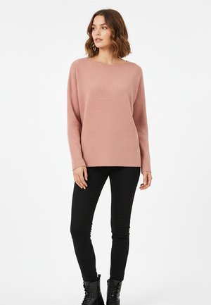 BEQUEMER  MIT STRUKTUR IN KLASSISCHEM DESIGN - Strickpullover - rot