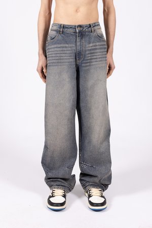 HEAVY VINTAGE BLUE DART - Vrećaste traperice - vintage blue