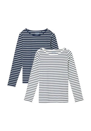 REGULAR FIT - 2 PACK  - Langarmshirt - ivory navy