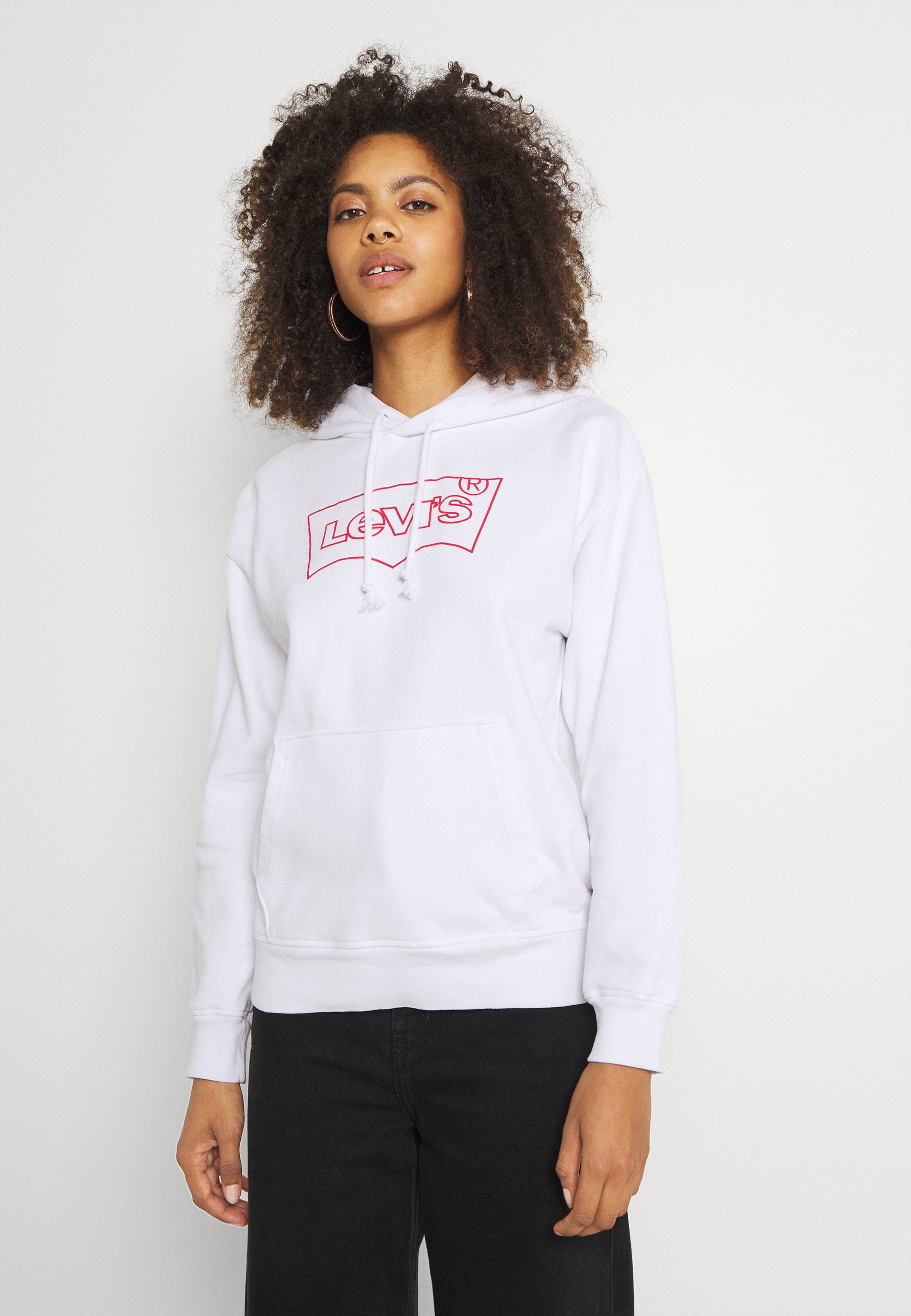 Levi's® GRAPHIC STANDARD HOODIE - Kapuzenpullover - batwing outline red,  white+/weiß - Zalando.de
