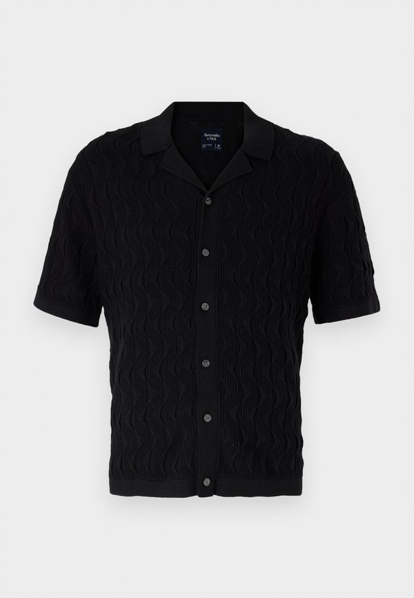 Geometric Stitch Button-Through Sweater Polo - Cardigan2