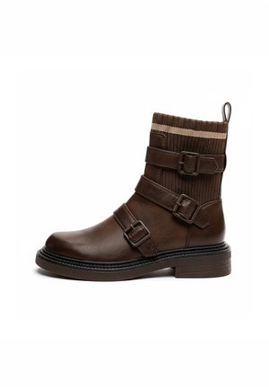 Bottines de cowboy / motard - brown