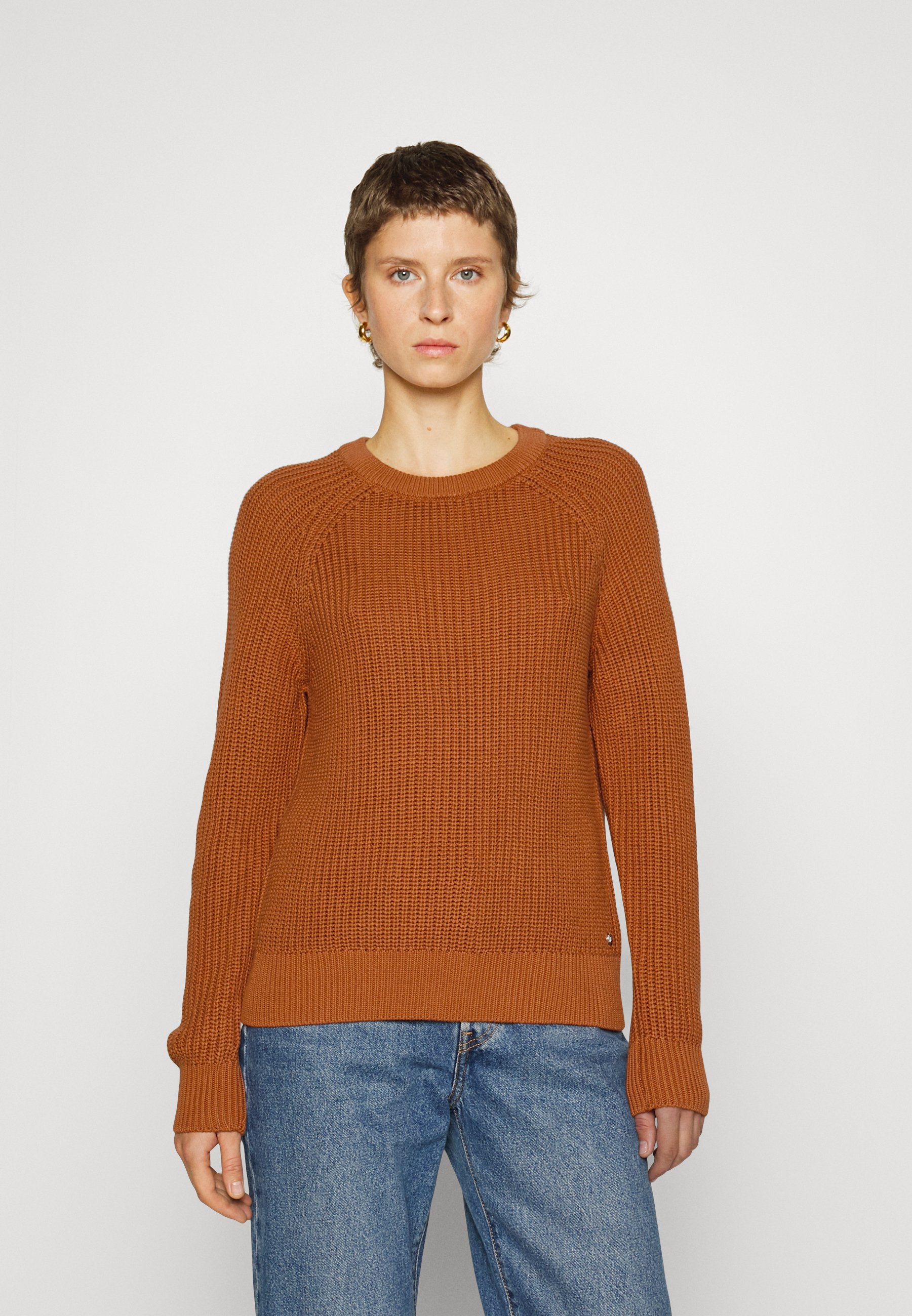 TOM TAILOR Damen Basic Crewneck Strickpullover – Oversized Fit, Aus Weicher Baumwolle, Nachhaltige BE PART Kollektion