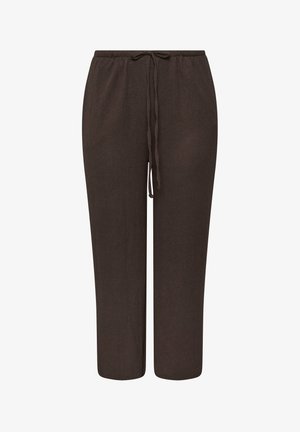 Yours Clothing, PLUS SIZE WIDE LEG TROUSERS - Pantaloni - brown