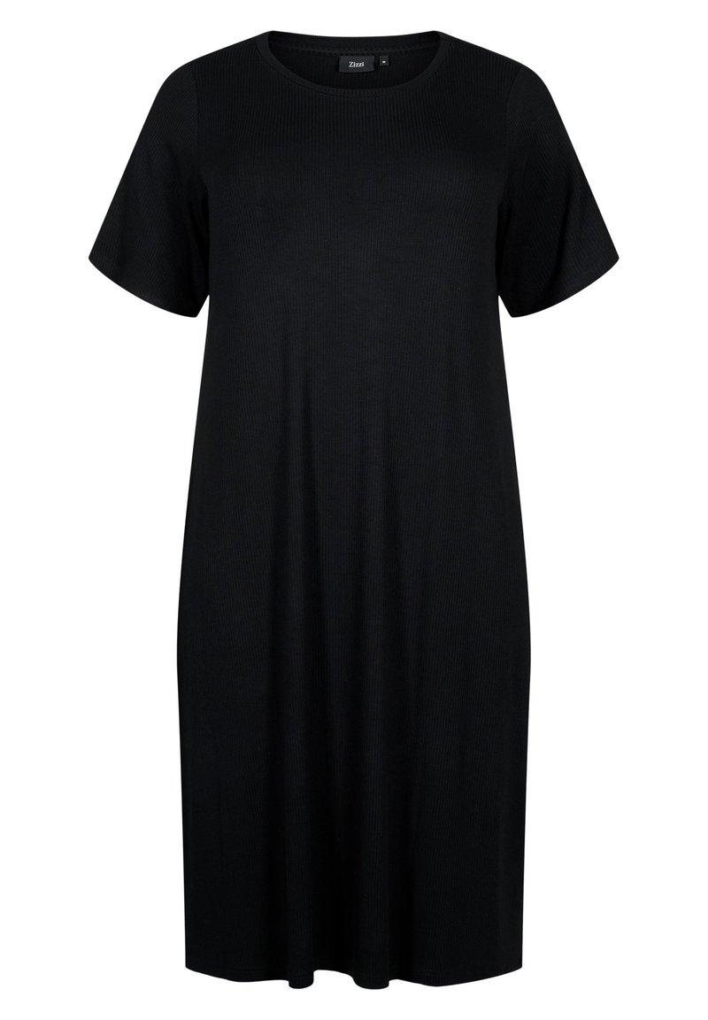 Zizzi MIDI WITH SHORT SLEEVES Jumper dress black Zalando.ie