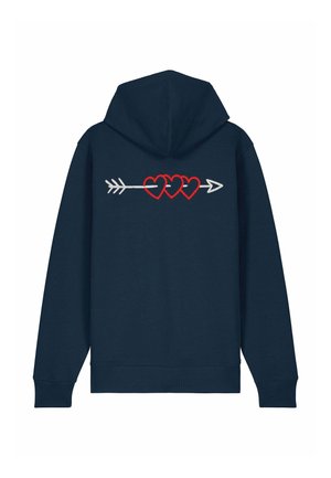 ARROW BACK EMBROIDERY - Felpa con zip - dark blue
