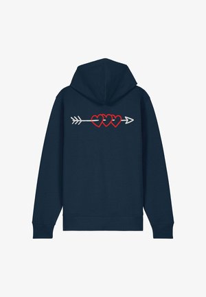 ARROW BACK EMBROIDERY - Sweat zippé - dark blue
