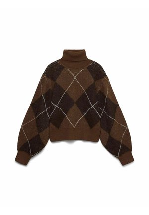 Vero Moda, VMDARLA LS ROLLNECK PULLOVER - Pullover - cocoa brown