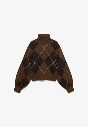 Vero Moda, VMDARLA LS ROLLNECK PULLOVER - Jumper - cocoa brown
