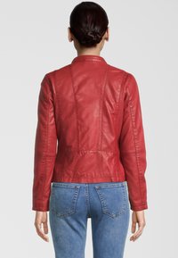 H.I.S MIT LABEL DETAIL - Lederjacke - red
