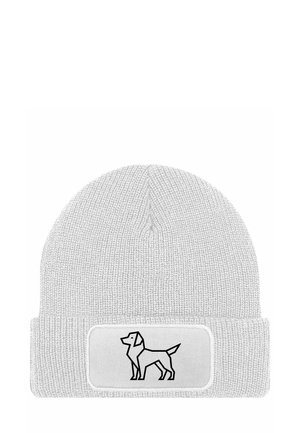 PATCH ROTTWEILER POLYGON DESIGN - Beanie - rottweiler weiß