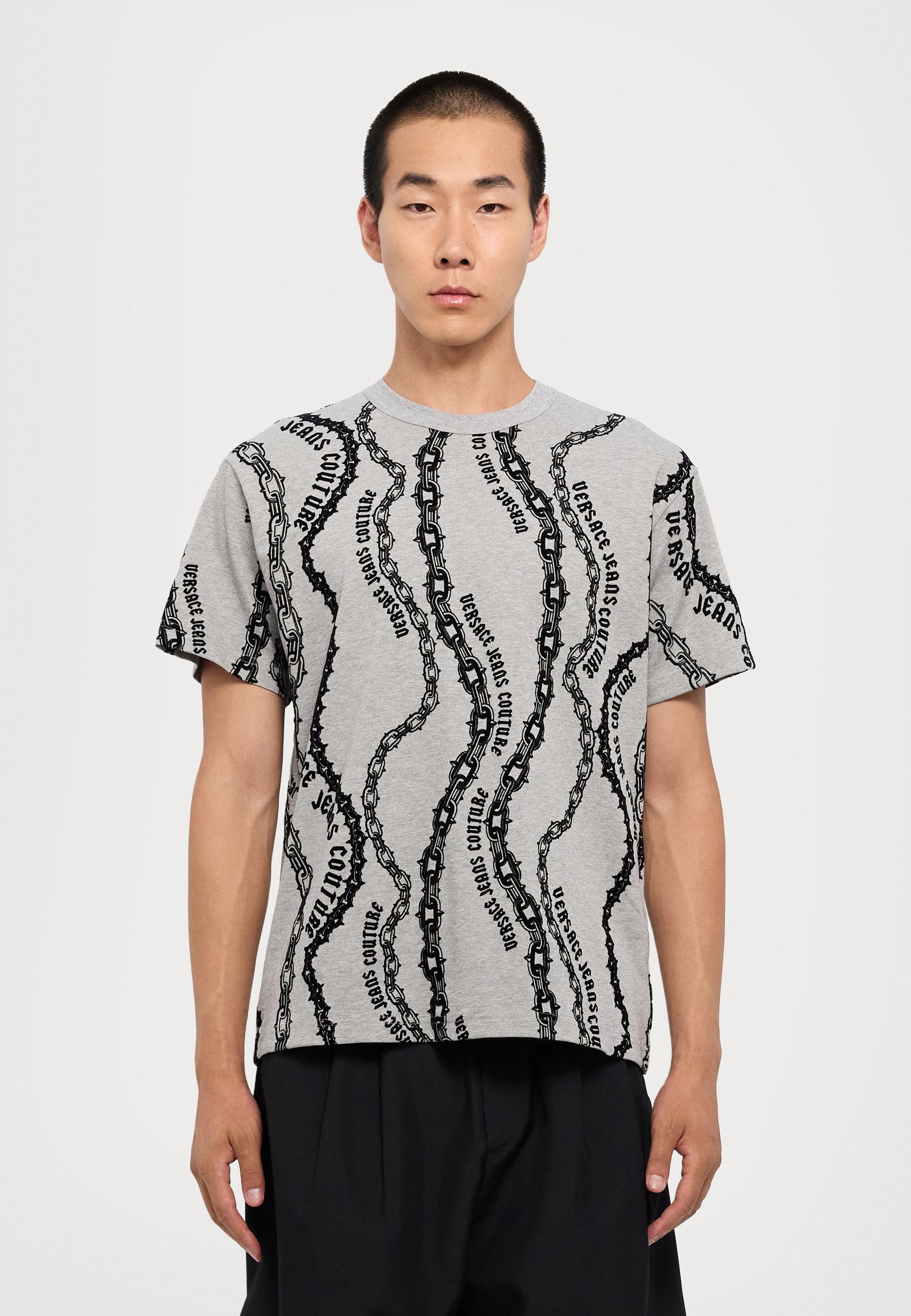 versace t shirt grey