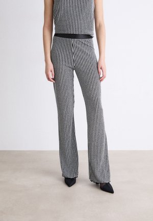 GLITTER URI PANTS - Auduma bikses - silver/black