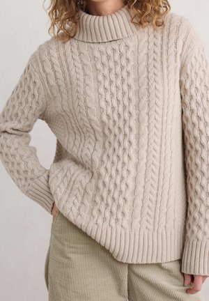 Stickad tröja - beige