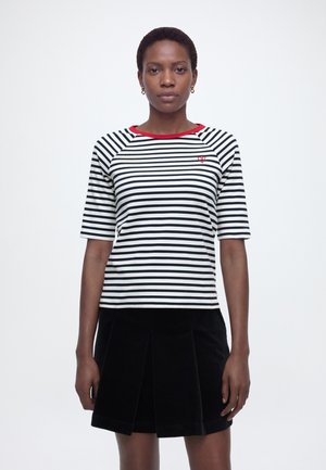 STRIPED RAGLAN T-SHIRT - Marškinėliai su spaudiniu - navy white stripe