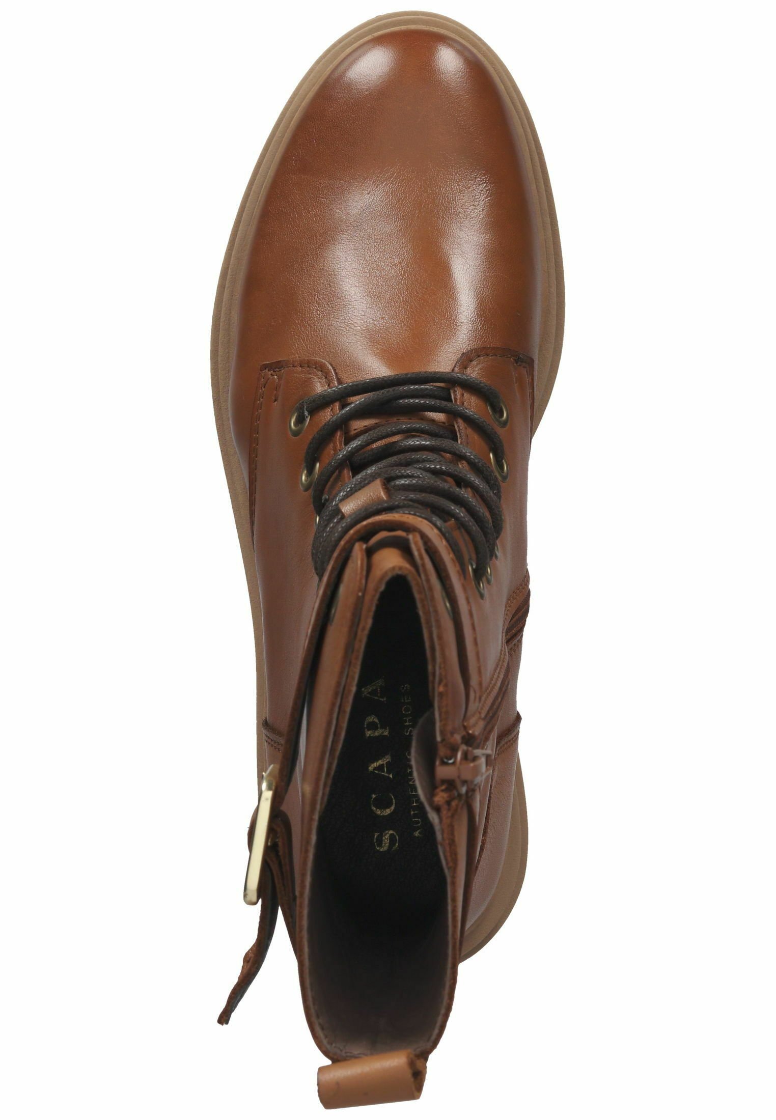 Scapa Enkellaarsjes met plateauzool - camel/camel - Zalando.nl