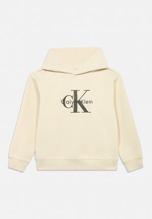 Calvin Klein Jeans LIGHT MONOLOGO HOODIE UNISEX - Jersey con capucha - whitecap gray