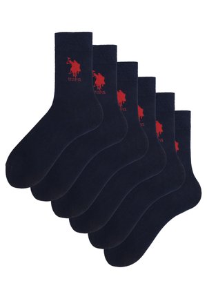 U.S. Polo Assn. 6 PACK LOGO SOLID - Calze - navy blue