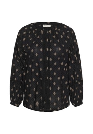 Kaffe Curve, KCWILY SHIRT - Blusa - black gray vintage baroque