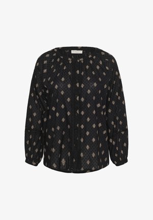 Kaffe Curve, KCWILY SHIRT - Blusa - black gray vintage baroque
