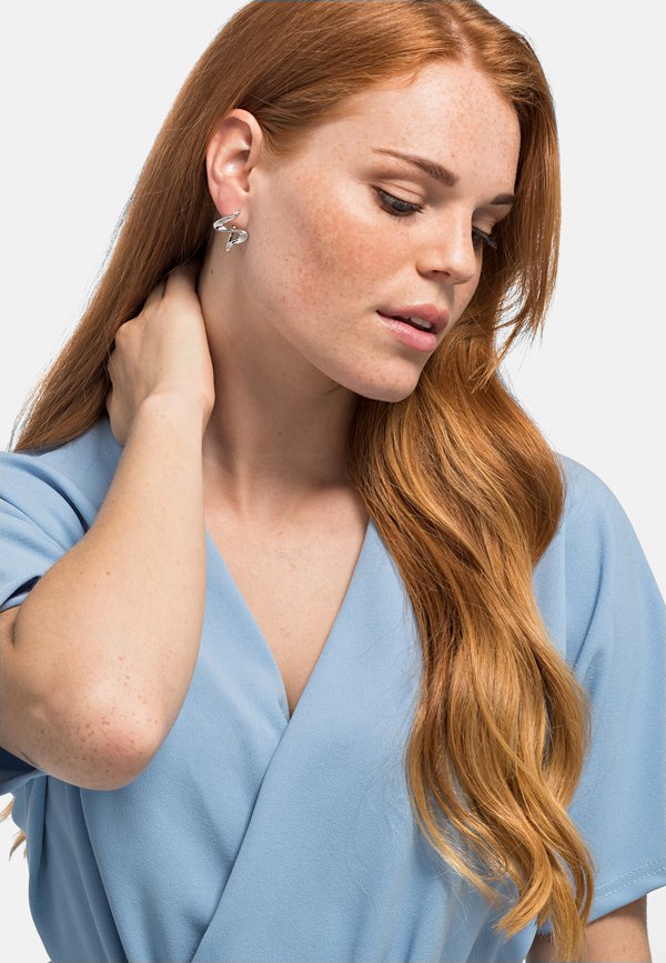 POLIERT - Ohrringe - silberfarben poliert