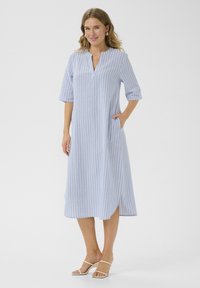 Kaffe - KAMALENA - Hverdagskjole - ebbandflow mel chalk stripe Miniaturebillede 1