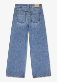 Abercrombie & Fitch HIGH RISE ULTRA WIDE LEG - Vaqueros rectos - twilight
