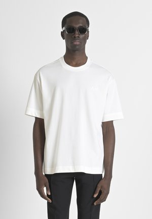 Antony Morato, BOXY FIT WITH EMBROIDERED  LOGO - T-Shirt basic - cream