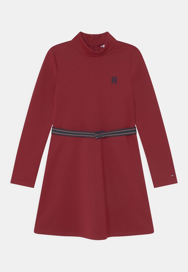 Tommy Hilfiger MONOGRAM SKATER DRESS Jersey dress dark red Zalando.de