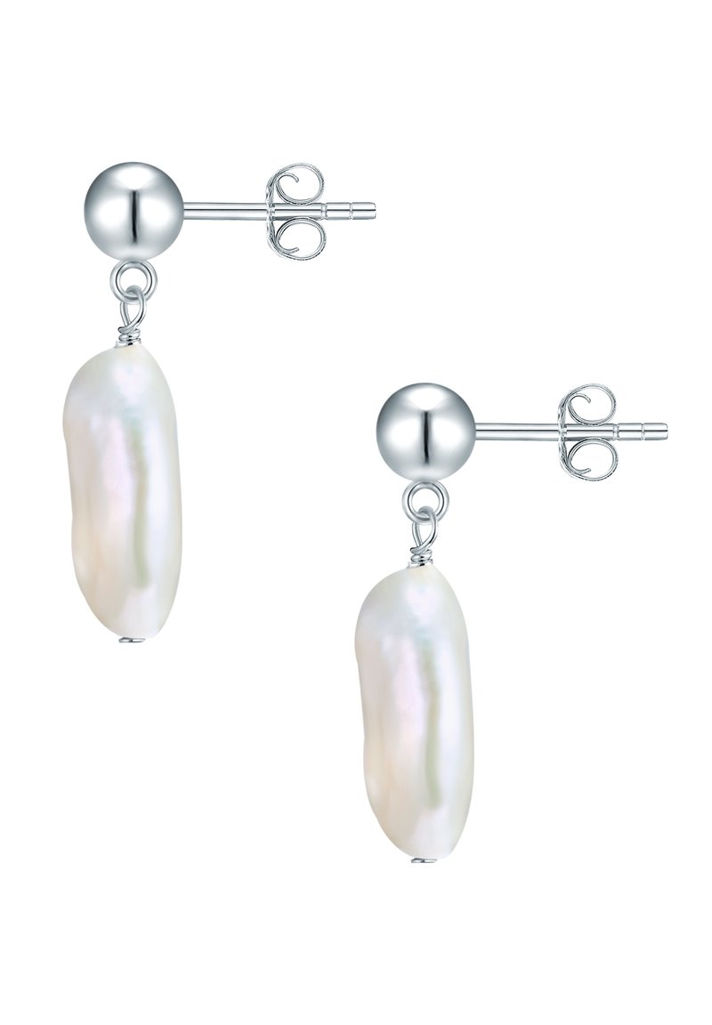 Orecchini A Cerchio Con Perla In Argento Sterling 925 - Gioiello Elegante Per Bambina E Donna - Ideale Per Prima Comunione