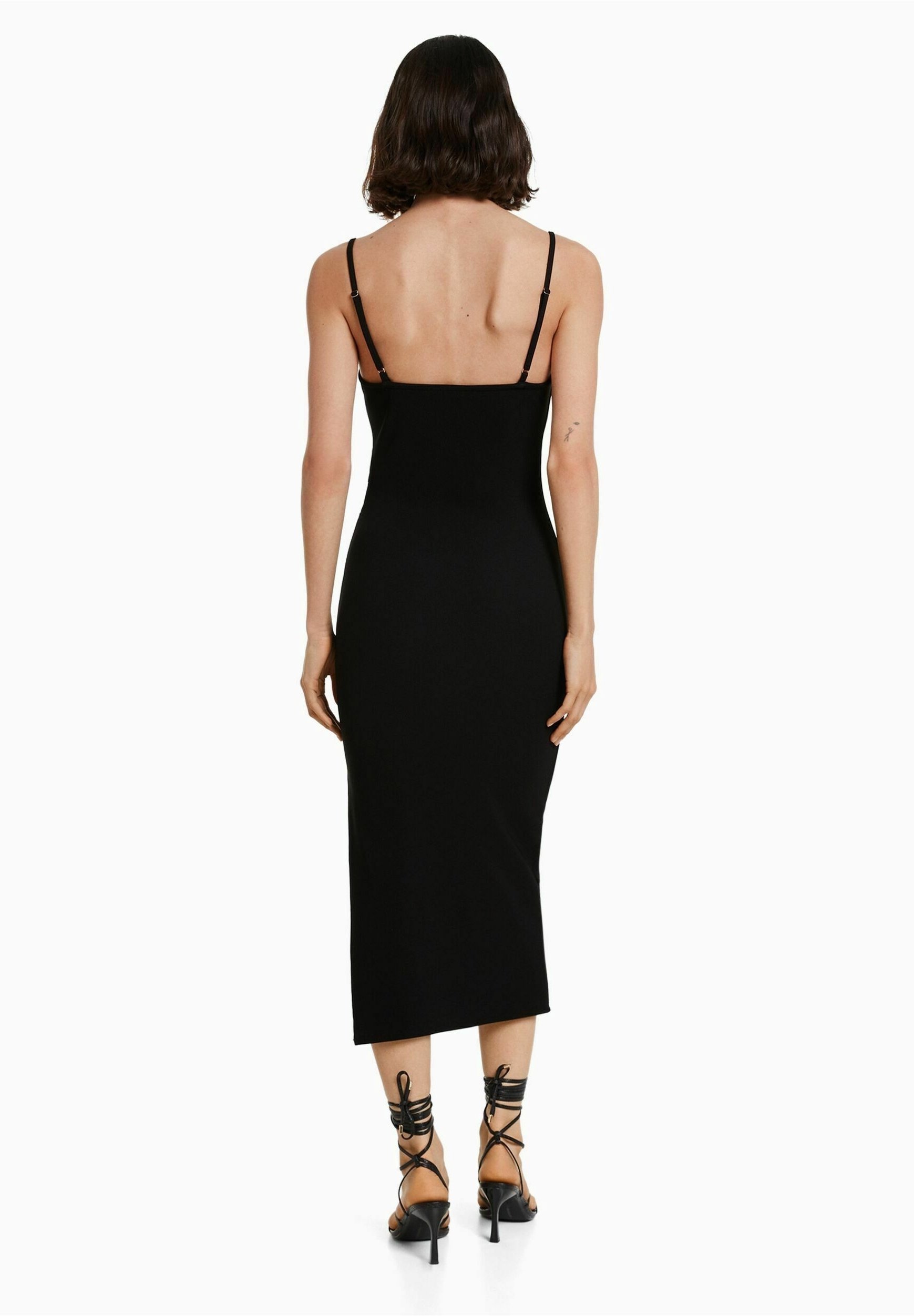 fallen shoulder midi dress Serafina Satin Corset Off-Shoulder Midi Dress (More Colors)
