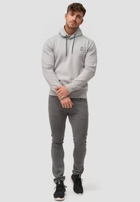 INDICODE JEANS LONGVIEW - Sweat à capuche - lt grey mix
