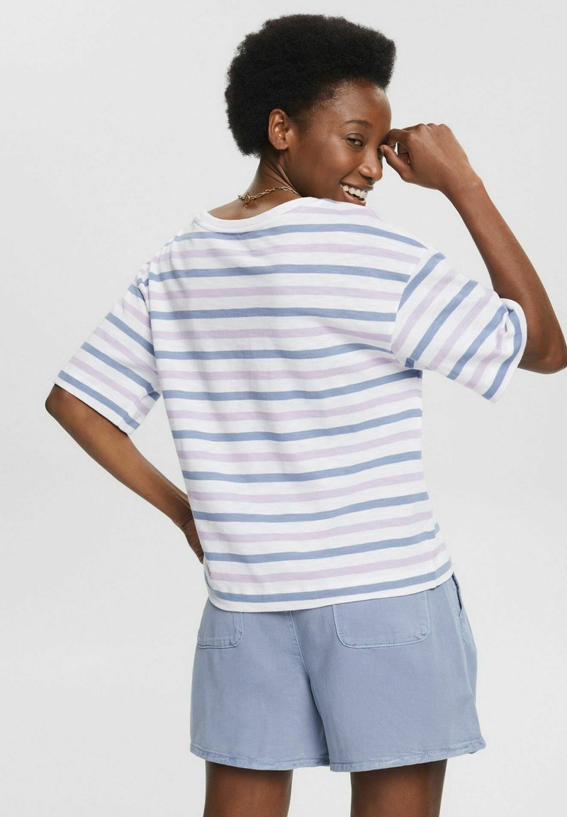 Damen T-Shirts | Esprit MIT STREIFENMUSTER T-Shirt print lilac/rosa - LR55831 Damen T-Shirts | Esprit MIT STREIFENMUSTER T-Shirt print lilac/rosa - LR55831