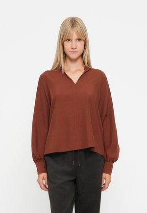 JDYCELESTE LOOSE V NECK - Blouse - cherry mahogany