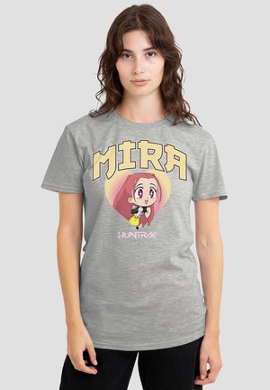 KPOP DEMON HUNTERS - HUNTRIX MIRA COLLEGIC - T-Shirt print - mottled grey