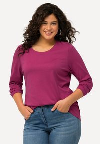 Ulla Popken COL ROND - Langarmshirt - berry