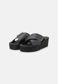 flip*flop WEDGE CROSS - Korolliset pistokkaat - black