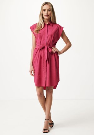 Shirt dress - deep pink