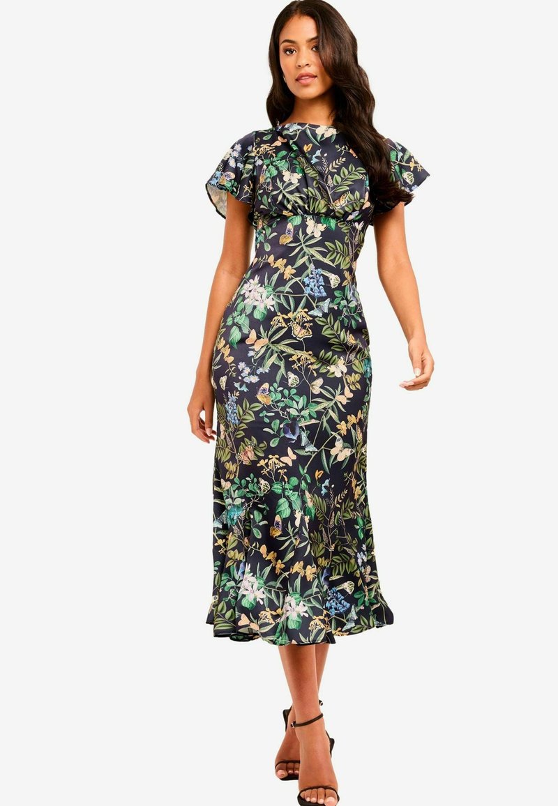 Lipsy REGULAR FIT - FLUTTER SLEEVE MIDI - Vapaa-ajan mekko - blue