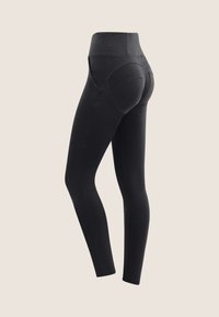 Freddy VITA ALTA CON ZIP E CUCITURE CENTRALI - Leggings - nero