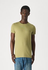 Tommy Hilfiger - STRETCH SLIM FIT TEE - Basic T-shirt - faded olive Thumbnail Image 1